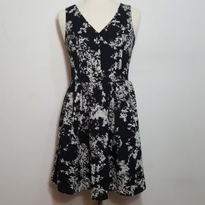 Mac+Jac Black & White Floral A-line Dress Medium
